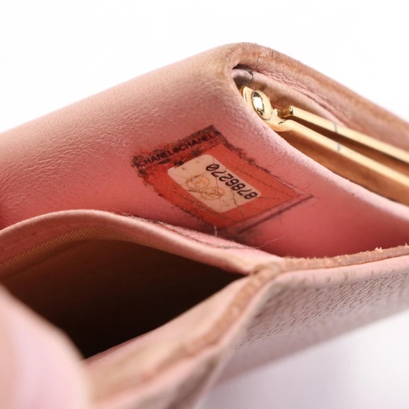 Chanel Caviar leather wallet pink - Picture 5 of 8